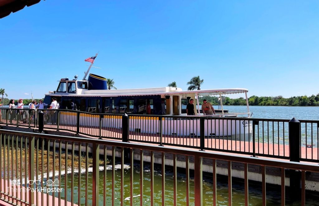 Boat at Disney Grand Floridian Resort. One of the Best Disney World Transportation options.