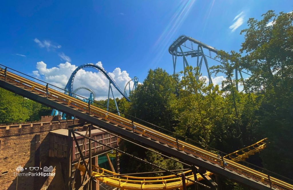 Griffon Roller Coaster and Loch Ness Coaster at Busch Gardens Williamsburg, Virginia