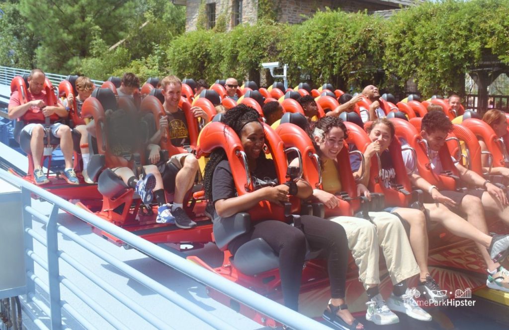 NikkyJ on Griffon roller coaster at Busch Gardens Williamsburg, Virginia