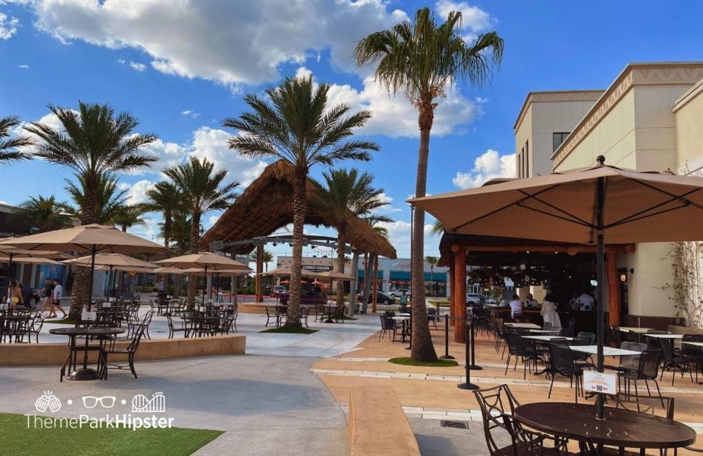 Sunset Walk near Margaritaville Resort Orlando Hotel. Keep reading to find out the best things to do on New Year's Eve in Orlando.