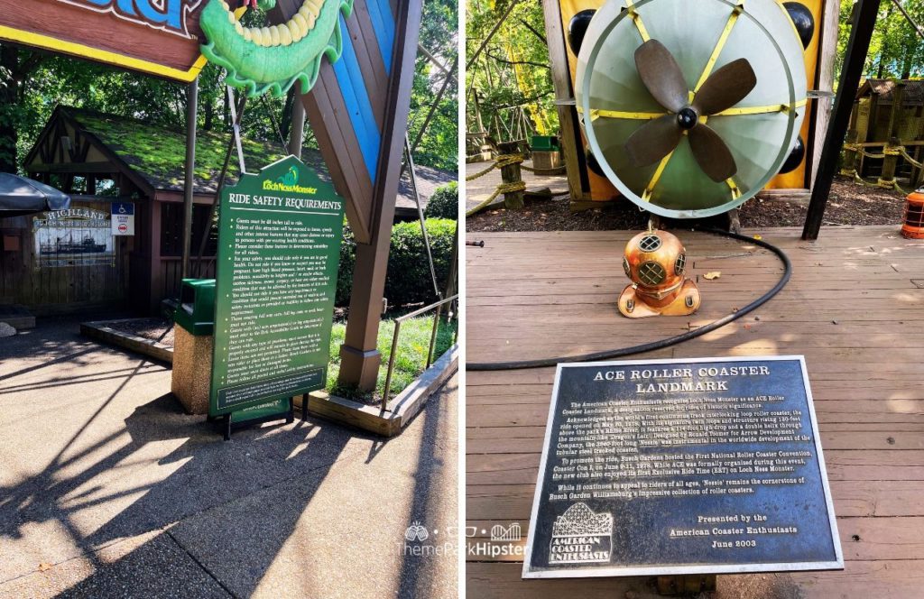 The Loch Ness Monster Roller Coaster in Scotland Area at Busch Gardens Williamsburg, Virginia
