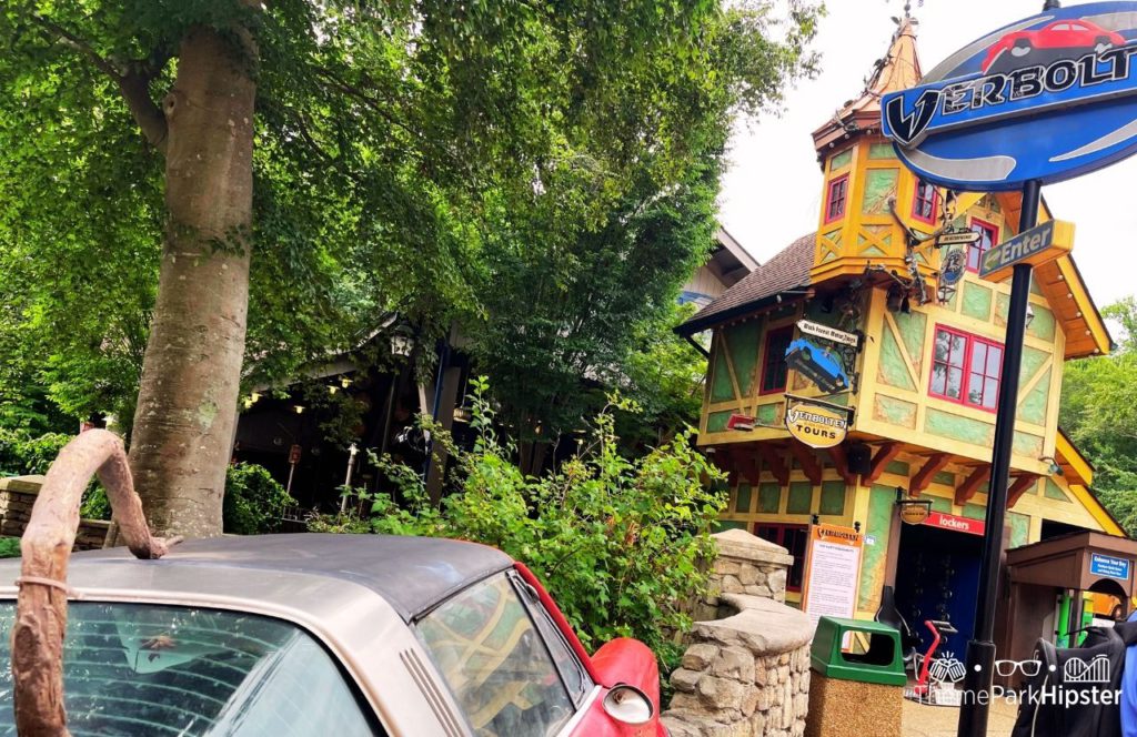 Verbolten Roller Coaster in Oktoberfest Germany Area at Busch Gardens Williamsburg Virginia