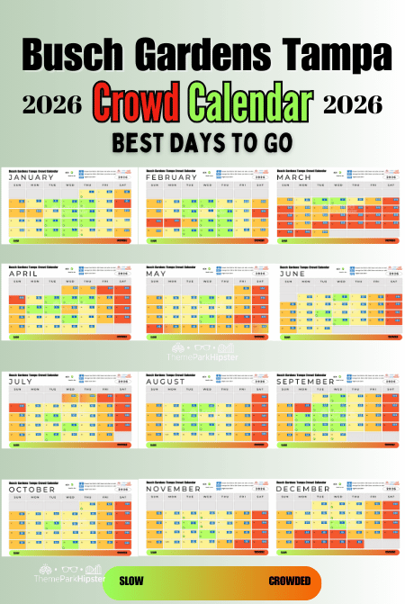 Busch Gardens Tampa 2026 Crowd Calendar
