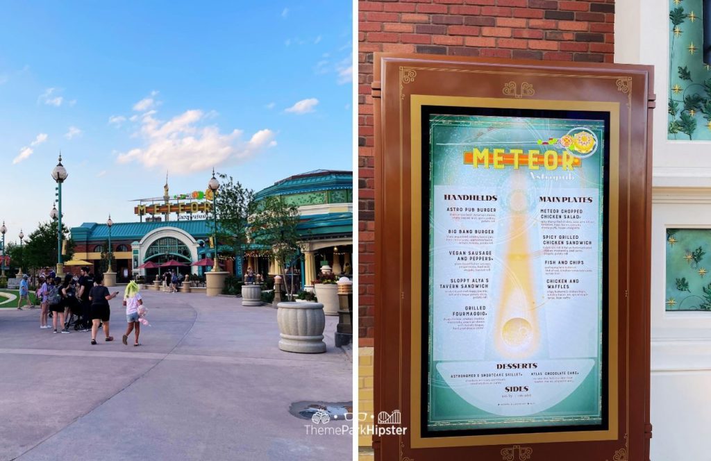 Celestial Park Meteor Astropub Restaurant Menu Universal Epic Universe Theme Park Orlando