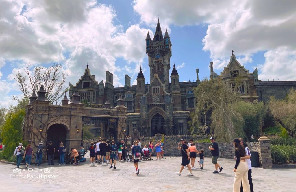 Monsters Unchained Ride Dark Universe Darkmoor with Frankenstein Castle Universal Epic Universe Theme Park Orlando