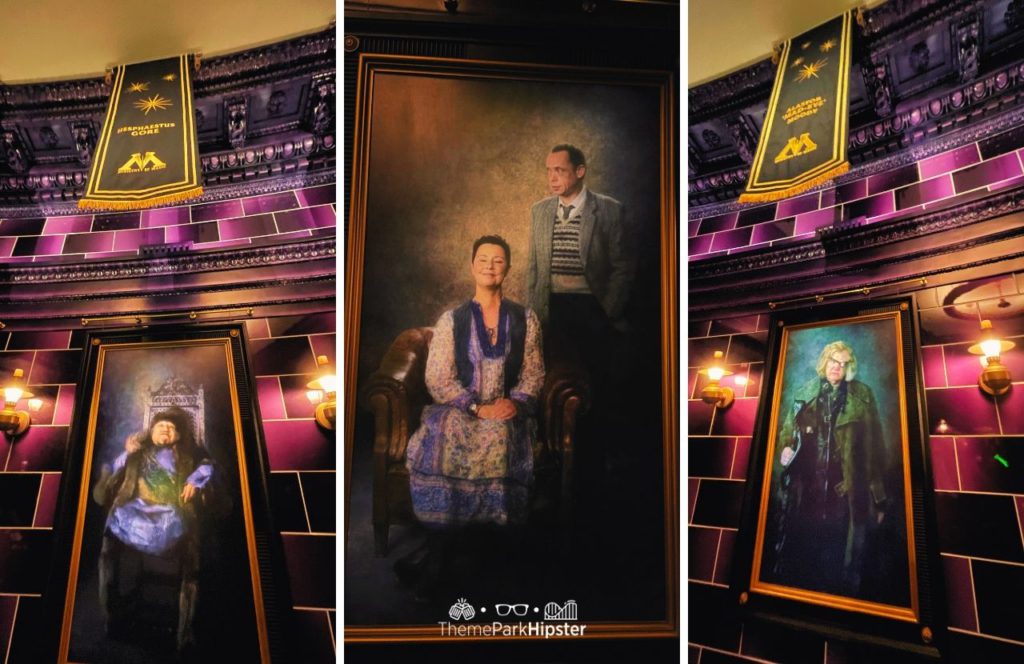 The Wizarding World of Harry Potter Battle at the Ministry of Magic Ride Queue Past Aurors Longbottom and Moody Universal Epic Universe Theme Park Orlando
