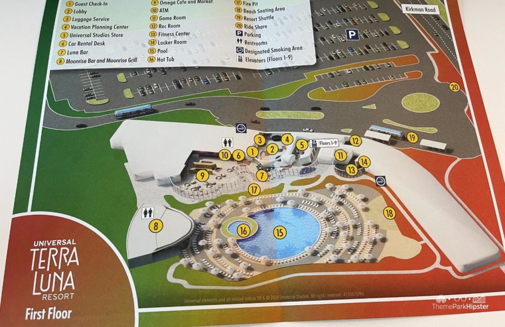 Universal Orlando Terra Luna Hotel Resort Map