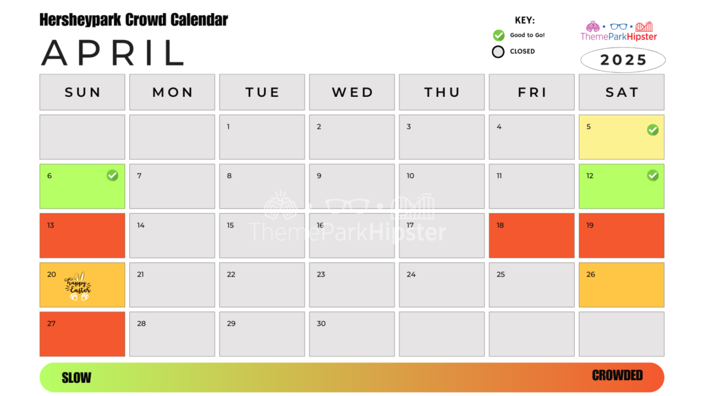 Hersheypark Crowd Calendar April 2025