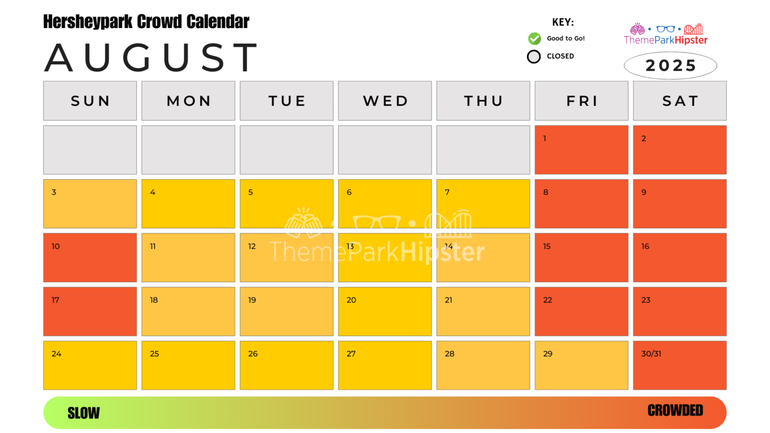 2025 Hersheypark Crowd Calendar Your BEST Days to Go! ThemeParkHipster