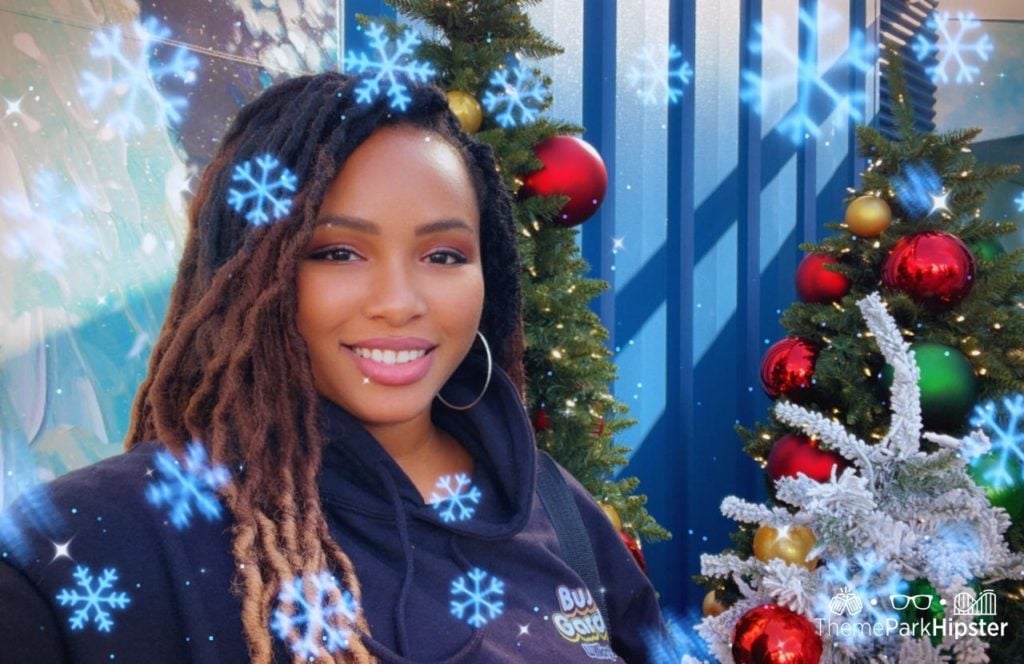 SeaWorld Orlando Guide for Adults at the Theme Park Antartica section with Christmas Trees and with NikkyJ