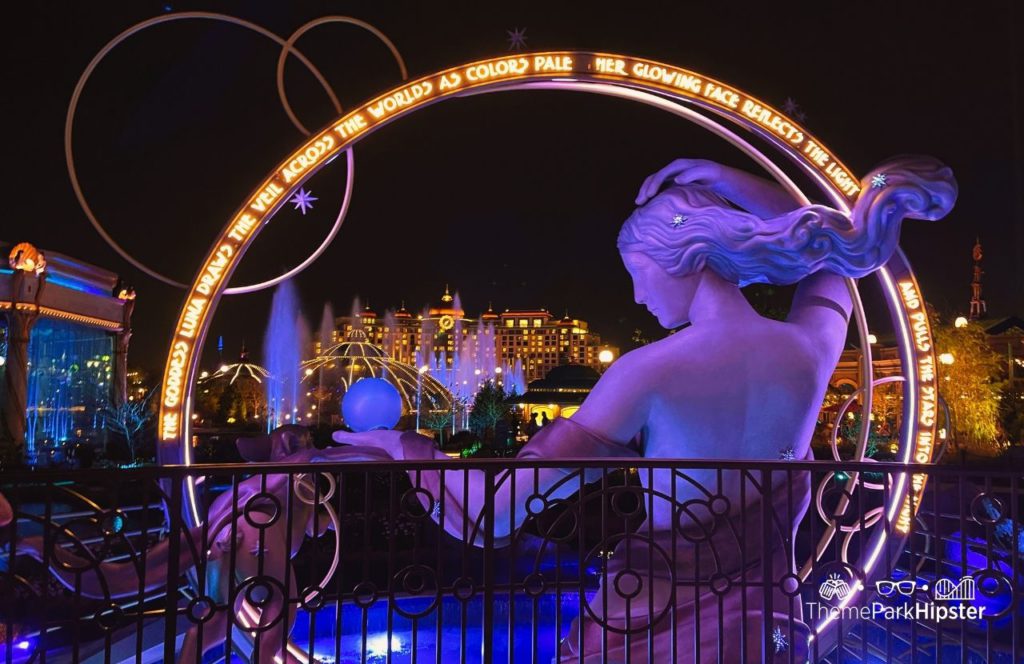 Universal Epic Universe Theme Park Celestial Park at Night Luna Statue. Keep reading for your full guide to Universal Epic Universe.