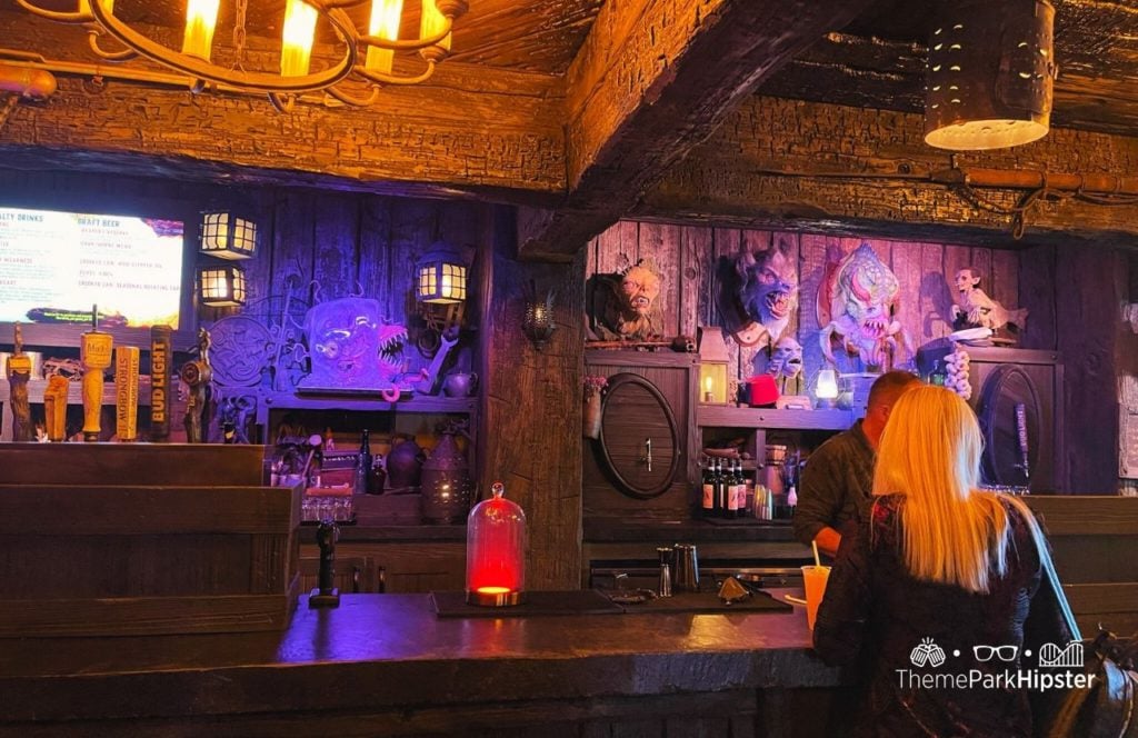Universal Epic Universe Theme Park Dark Universe Darkmoor The Burning Blade Tavern Bar. Keep reading for the full guide to The Burning Blade Tavern in Epic Universe. 