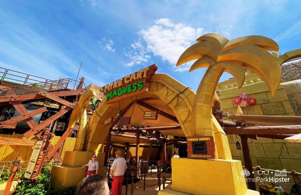 Universal Epic Universe Theme Park Super Nintendo World Donkey Kong Country Mine Cart Madness. One of the best roller coasters at Epic Universe.  
