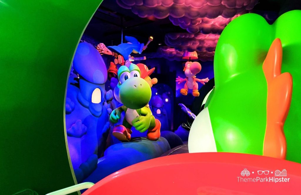 One of the best rides at Universal Epic Universe Theme Park Super Nintendo World Yoshi’s Adventure
