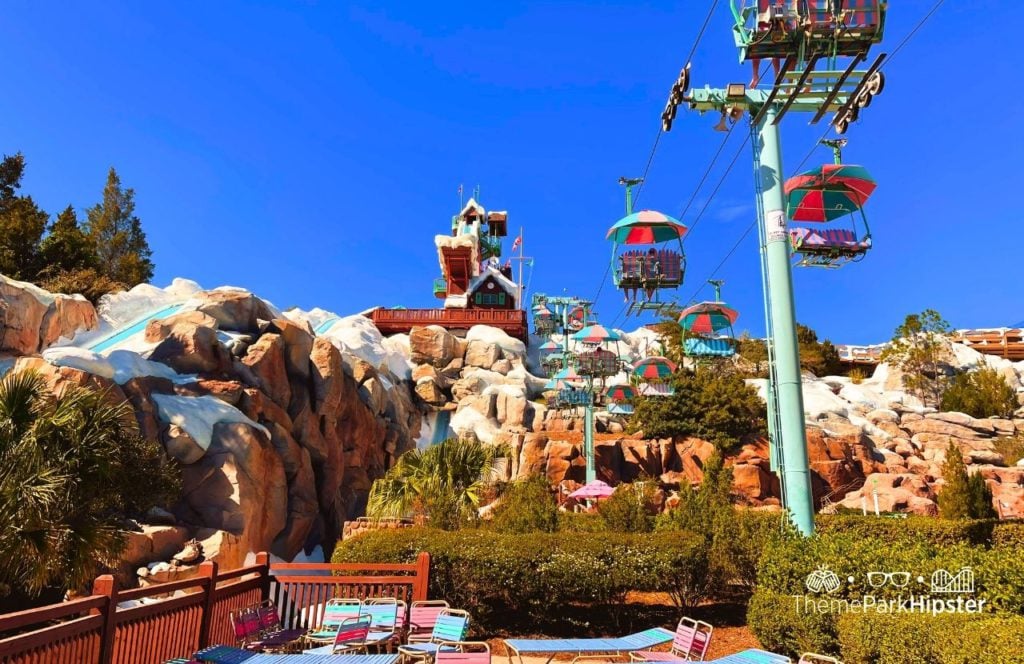 Disney Blizzard Beach Water Park Ski Lift with Summit Plummet and Slush Gusher