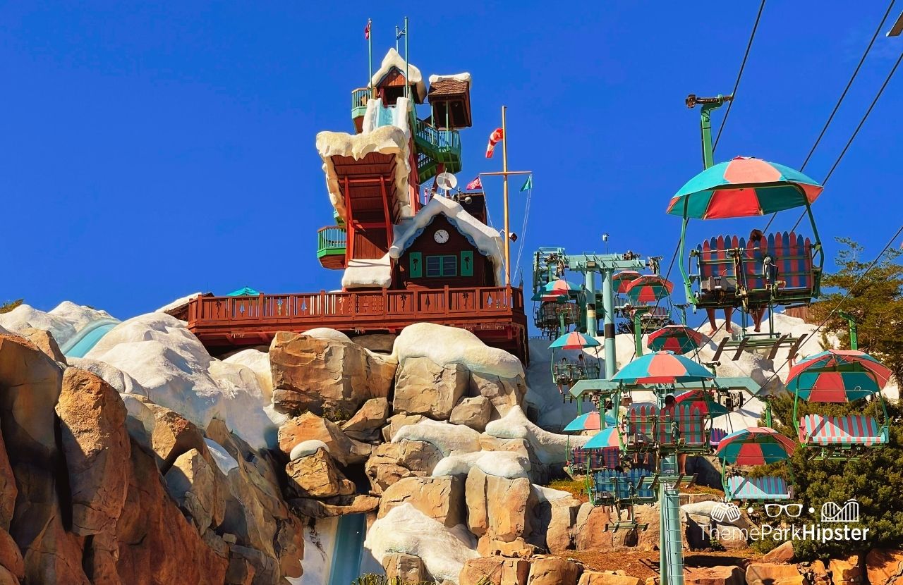 Disney Blizzard Beach Water Park Ski Lift with Summit Plummet and Slush Gusher