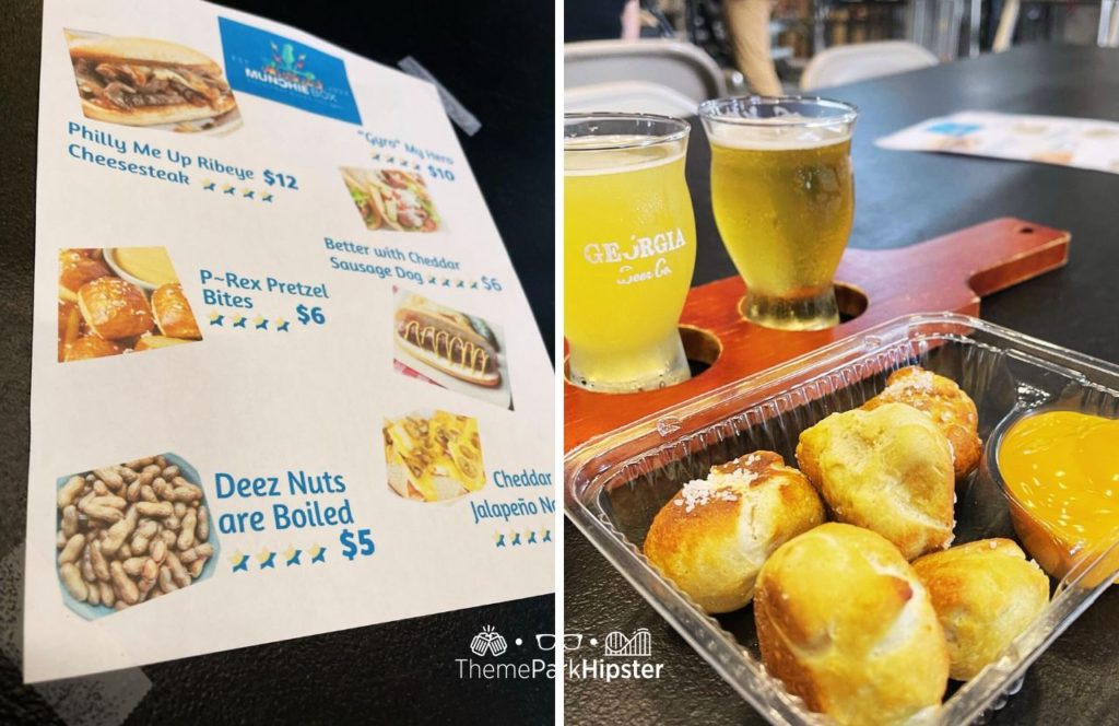 Georgia Beer Company Brewery in Valdosta Georgia Munchie Box Menu with Pretzel Bites. Keep reading to find out all you need to know about a weekend getaway to Valdosta, Georgia.