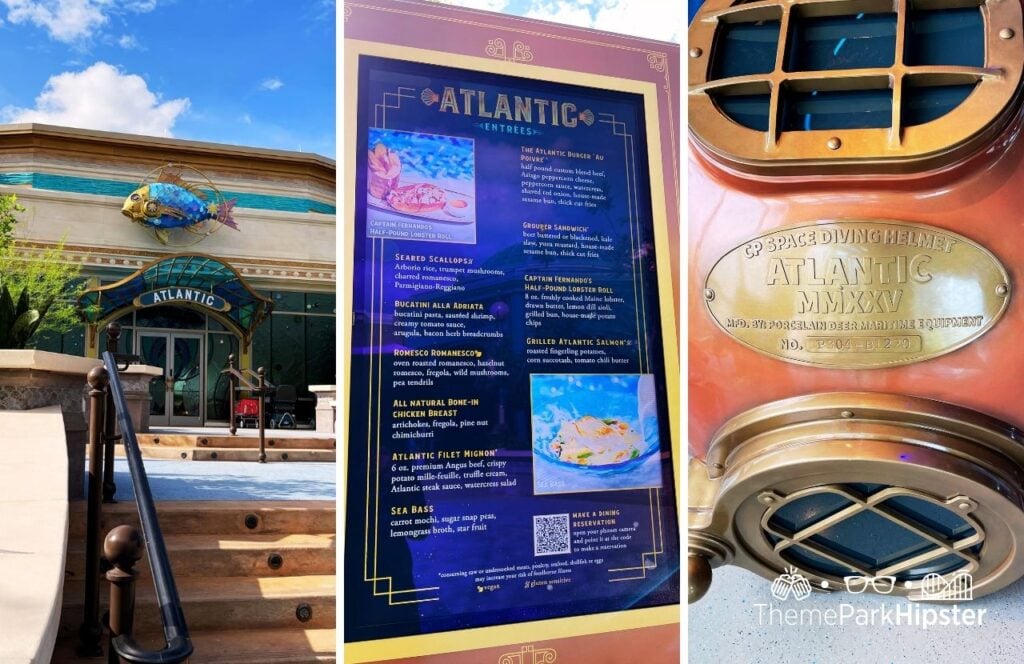 Universal Epic Universe Celestial Park Atlantic Restaurant Menu