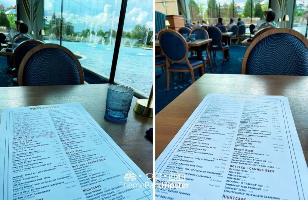 Universal Epic Universe Celestial Park Atlantic Restaurant Menu