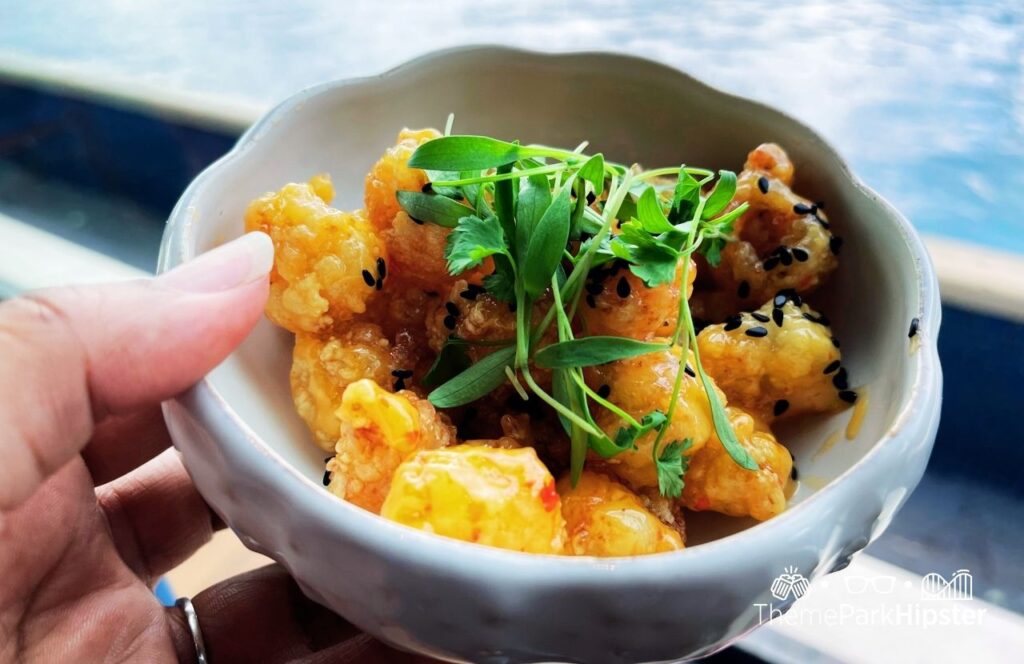 Universal Epic Universe Celestial Park Atlantic Restaurant Sweet and Spicy Shrimp