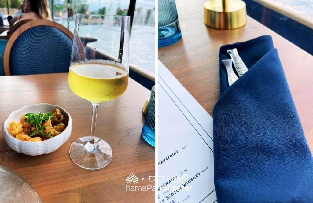 Universal Epic Universe Celestial Park Atlantic Restaurant Sweet and Spicy Shrimp with Wine