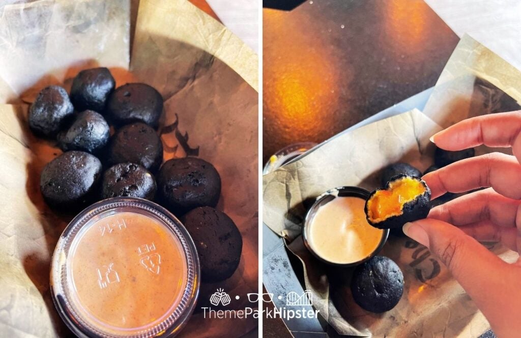 Universal Epic Universe Dark Universe Darkmoor Burning Blade Tavern Cheddar Bites. Keep reading for the full guide to The Burning Blade Tavern in Epic Universe. 