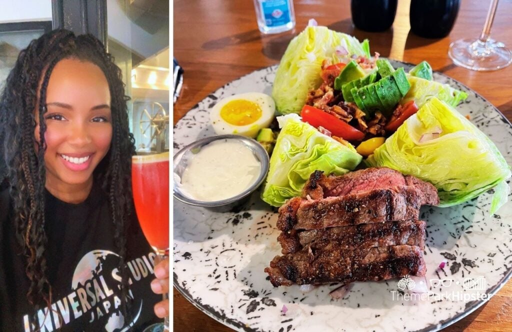 Universal Orlando Resort Big Fire Grill Restaurant CityWalk Steak and Wedge Salad with NikkyJ