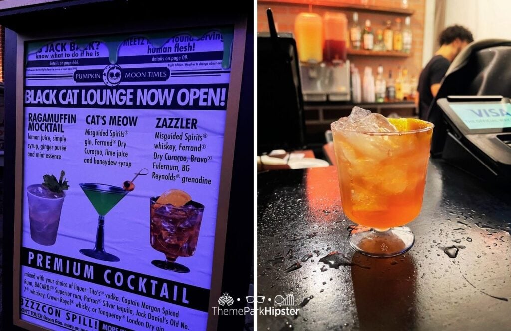 Black Cat Lounge Zazzler Drink in Mutations Toxic Twenties Scare Zone Universal Studios Halloween Horror Nights 2025 HHN 34