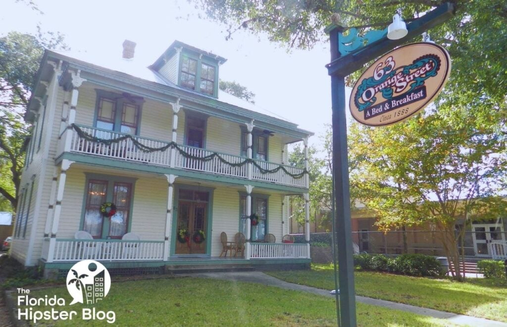 63 Orange Street Bed and Breakfast in St Augustine Florida with Christmas decorations