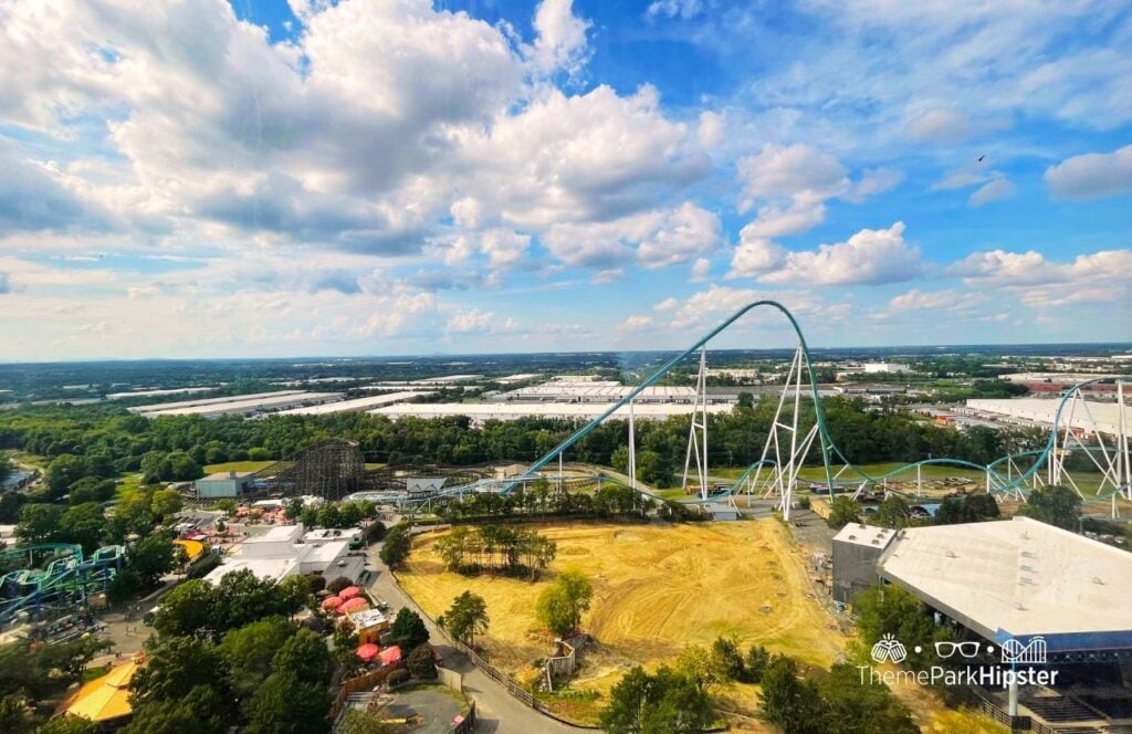 Carowinds Amusement Theme Park Carolina SkyTower Interior Bird’s Eye View of Fury 325 roller coaster