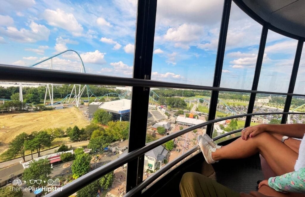 Carowinds Amusement Theme Park Carolina SkyTower Interior view overlooking the park Fury 325 Roller Coaster