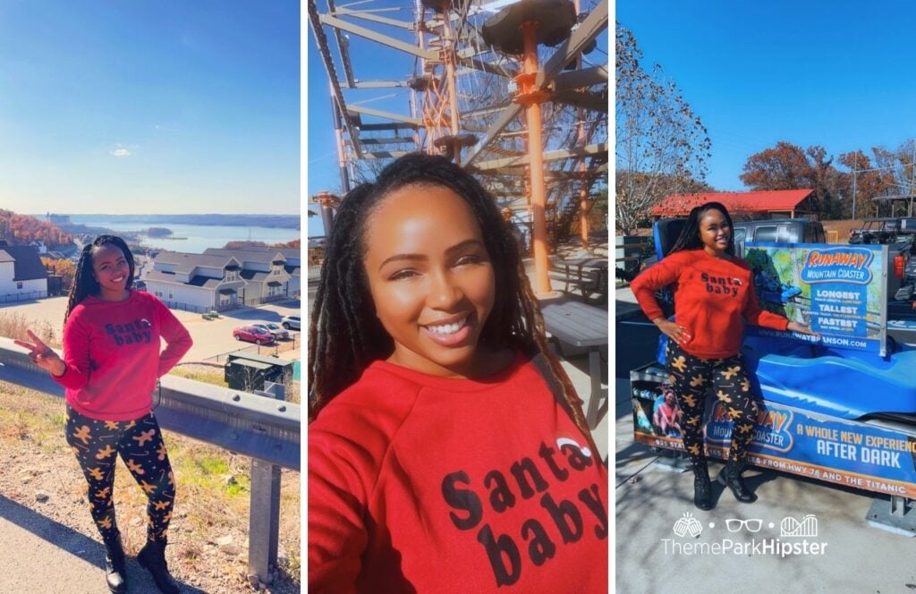 NikkyJ hanging out around the Mountain coasters Copperhead and Runaway. One of the best things to do in Branson, Missouri