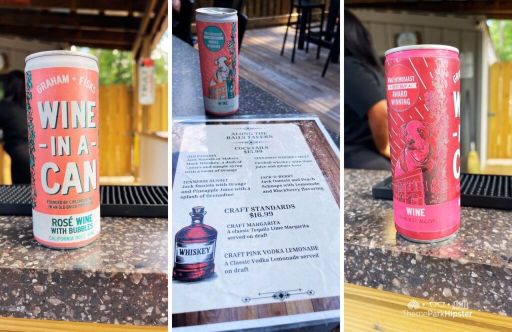 Six Flags Over Georgia Amusement Park Along the Rails Tavern and Bar Menu with Graham & Fisk's Wine in a Can Drink. Keep reading to find out everything you need to know about visiting Six Flags Over Georgia for the first time.