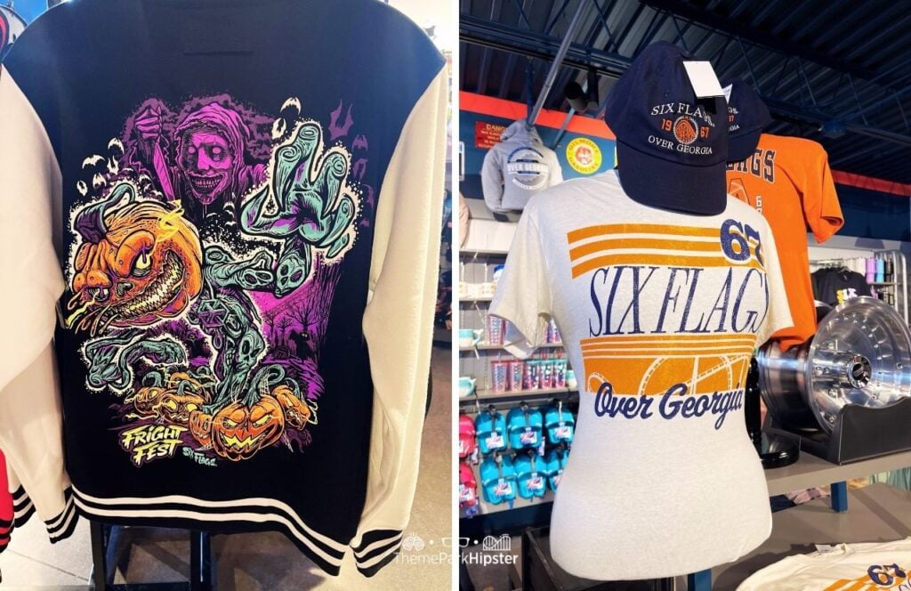 Six Flags Over Georgia Amusement Park Fender's Fine Gifts and Souvenirs Merchandise Shop Fright Fest Shirts
