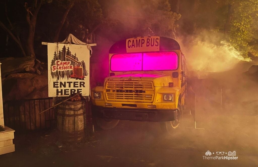 Six Flags Over Georgia Amusement Park Fright Fest Halloween Event Camp Slasher Haunted House