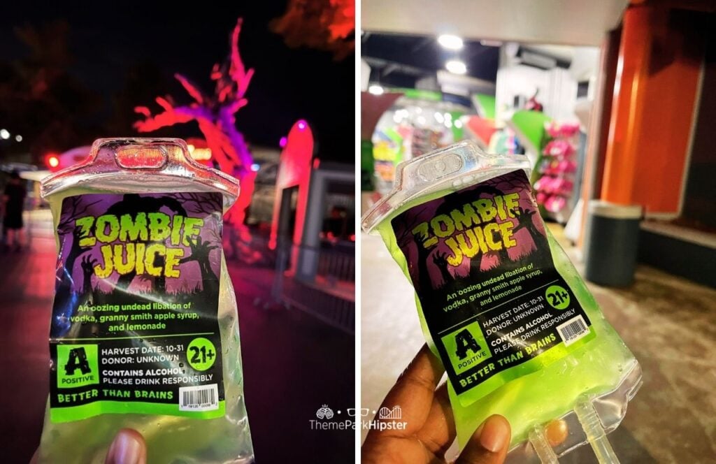 Six Flags Over Georgia Amusement Park Fright Fest Halloween Event Zombie Juice Cocktail Drink