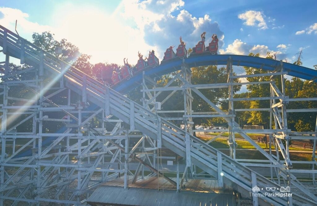 Six Flags Over Georgia Amusement Park Twisted Cyclone Roller Coaster RMC