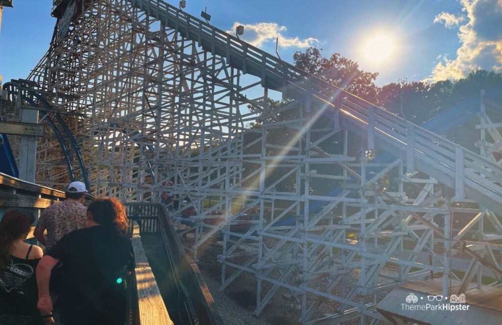 Six Flags Over Georgia Amusement Park Twisted Cyclone Roller Coaster RMC