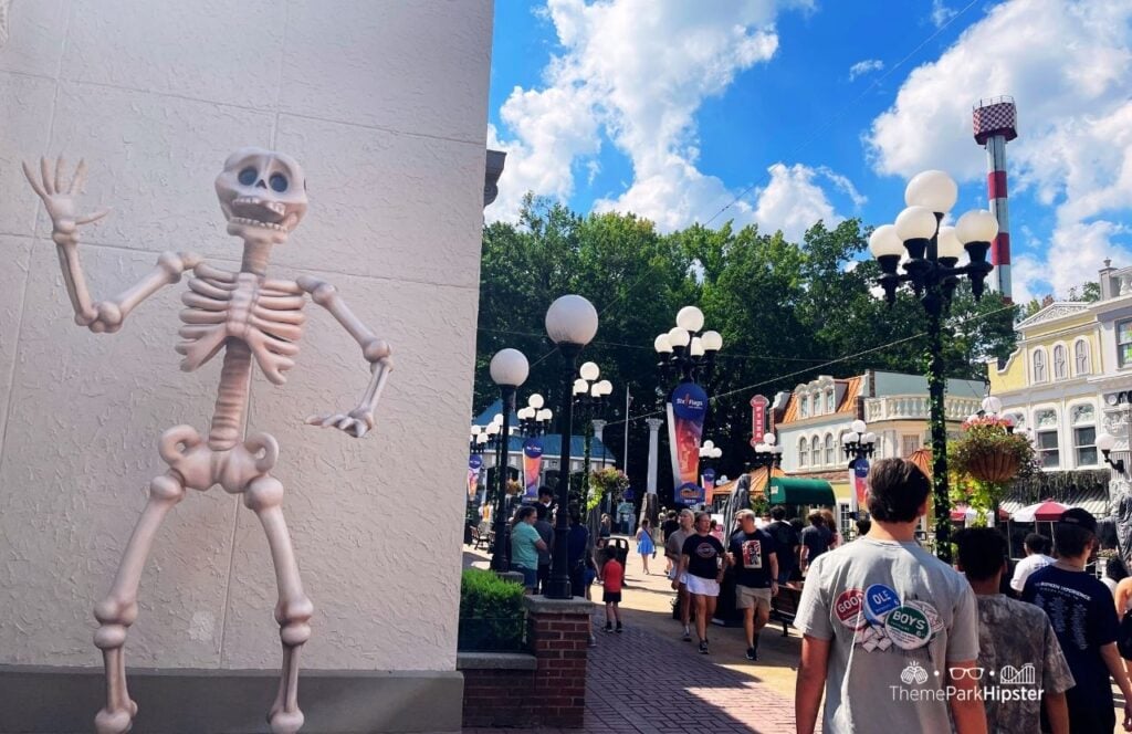 Six Flags Over Georgia Amusement Park main entrance. Keep reading for all you need to know about the Six Flags Season Pass. 