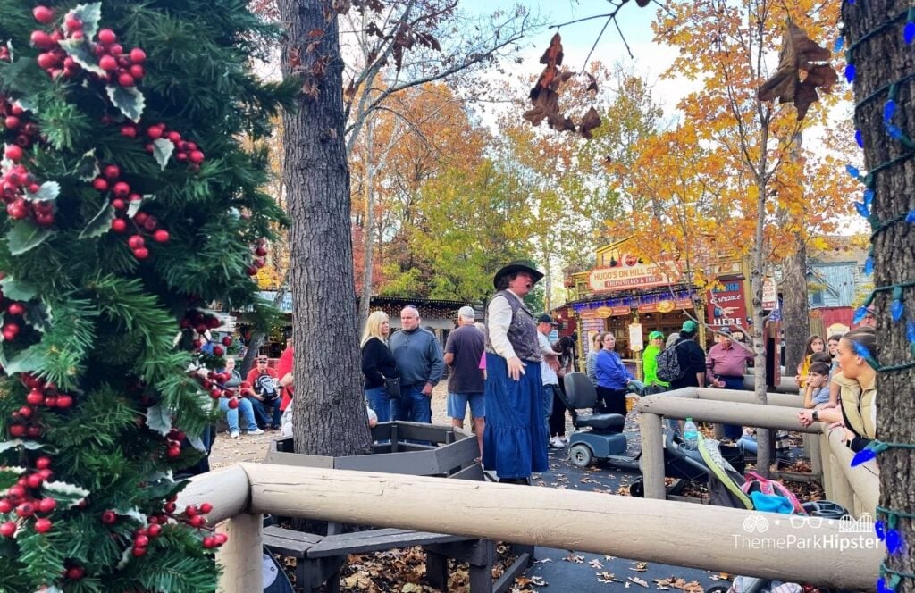 Frontier Fa-La-La Follies preshow for An Old Time Christmas at Silver Dollar City Theme Park in Branson, Missouri