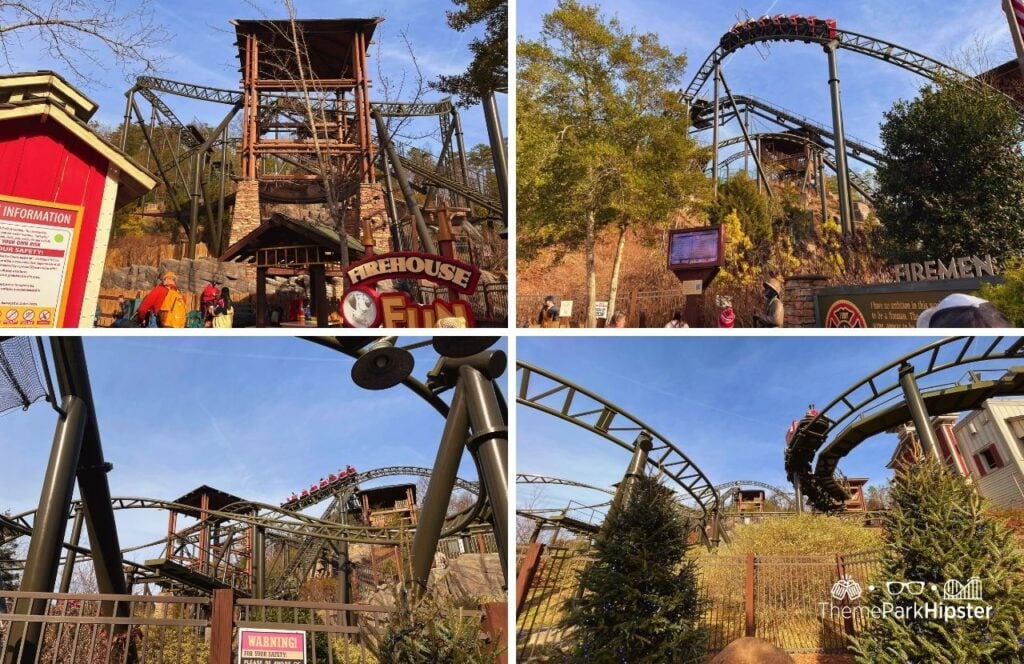 FireChaser Express Roller Coaster at A Smoky Mountain Christmas Dollywood Theme Park. Keep reading to find out how to plan the perfect day at Dollywood.