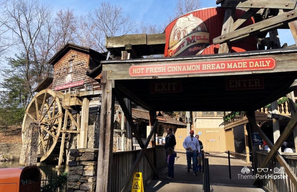 Grist Mill Cinnamon Bread Location at A Smoky Mountain Christmas Dollywood Theme Park