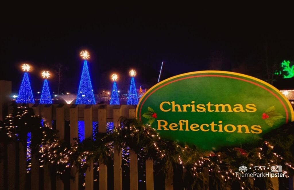 Holiday Lights Christmas Reflections at Dollywood Theme Park. Keep reading for everything you need to know before your visit to Dollywood.