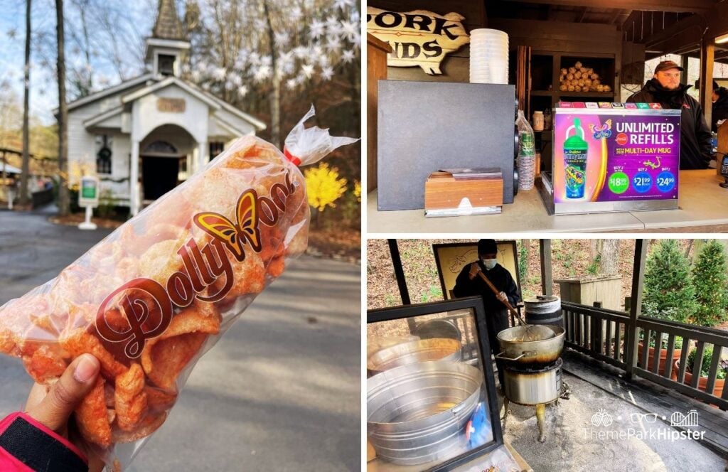 Pork Rinds at A Smoky Mountain Christmas Dollywood Theme Park. Keep reading for your full guide to planning a Dollywood vacation. 