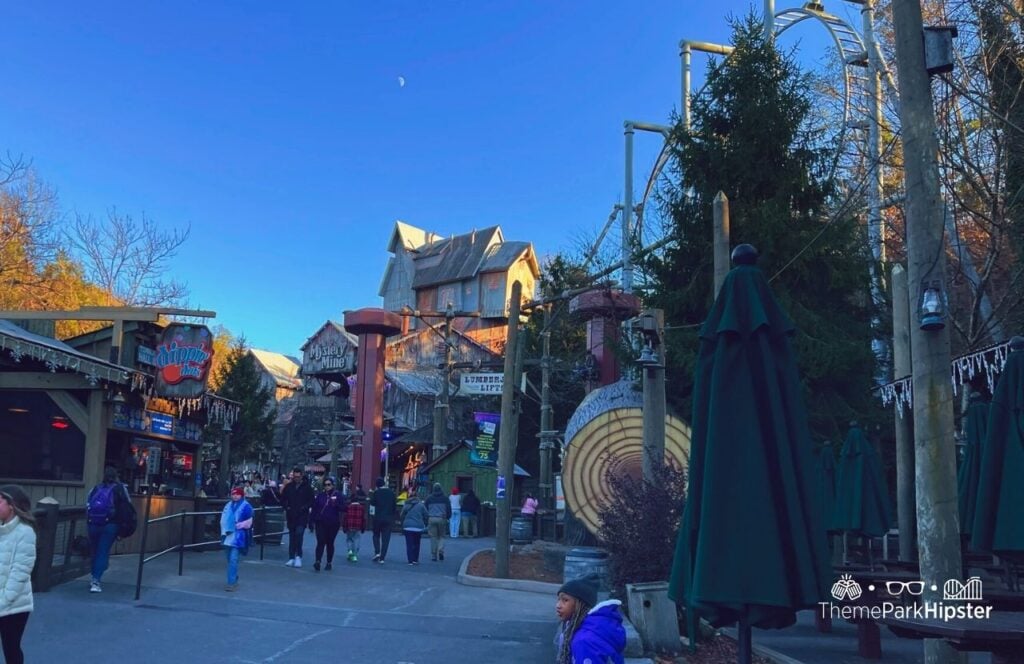 Timber Canyon Dippin dots and Mystery Mine Roller Coaster at Dollywood Theme Park. Keep reading to find out how to plan the perfect day at Dollywood.