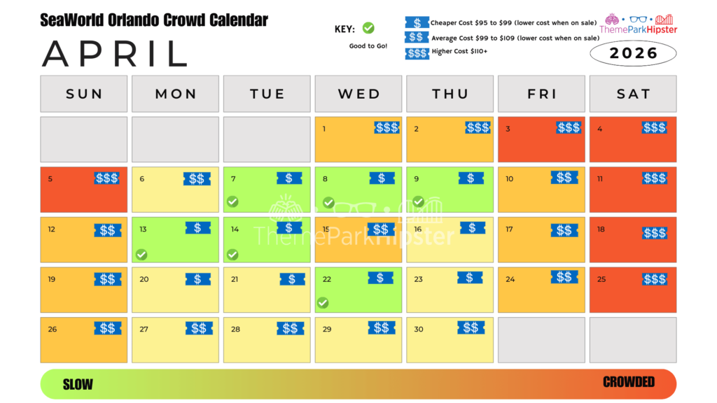 April 2026 SeaWorld Orlando Crowd Calendar Best Days to Go