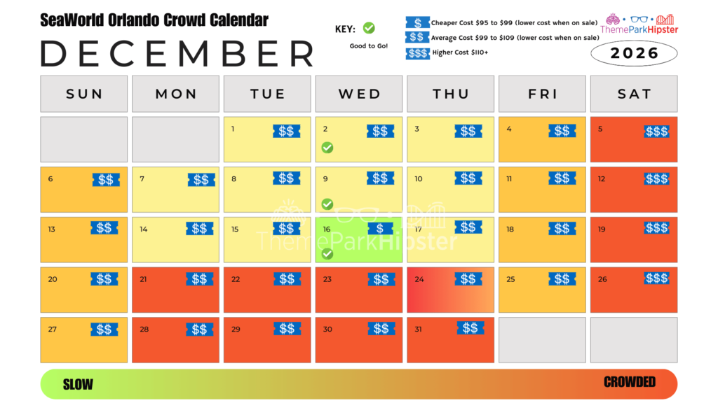 December 2026 SeaWorld Orlando Crowd Calendar Best Days to Go