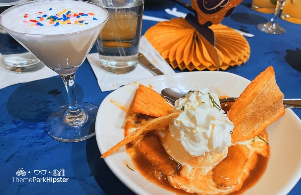 Tides of Flavor 5 Course Meal Birthday Cake Martini and Banana Foster dessert Bonefish Grill Restaurant Special Events