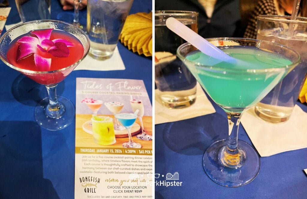 Tides of Flavor 5 Course Meal Orchid Oasis and Hpnotiq Martini Bonefish Grill Restaurant Special Events