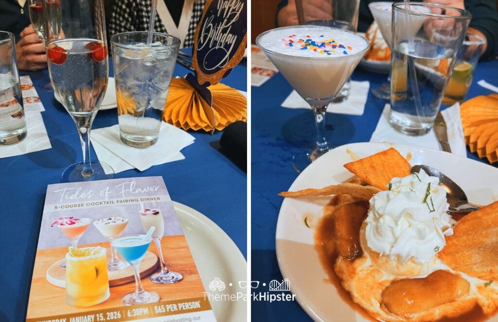 Tides of Flavor 5 Course Meal with Bellini and Birthday Cake Martini Bonefish Grill Restaurant Special Events